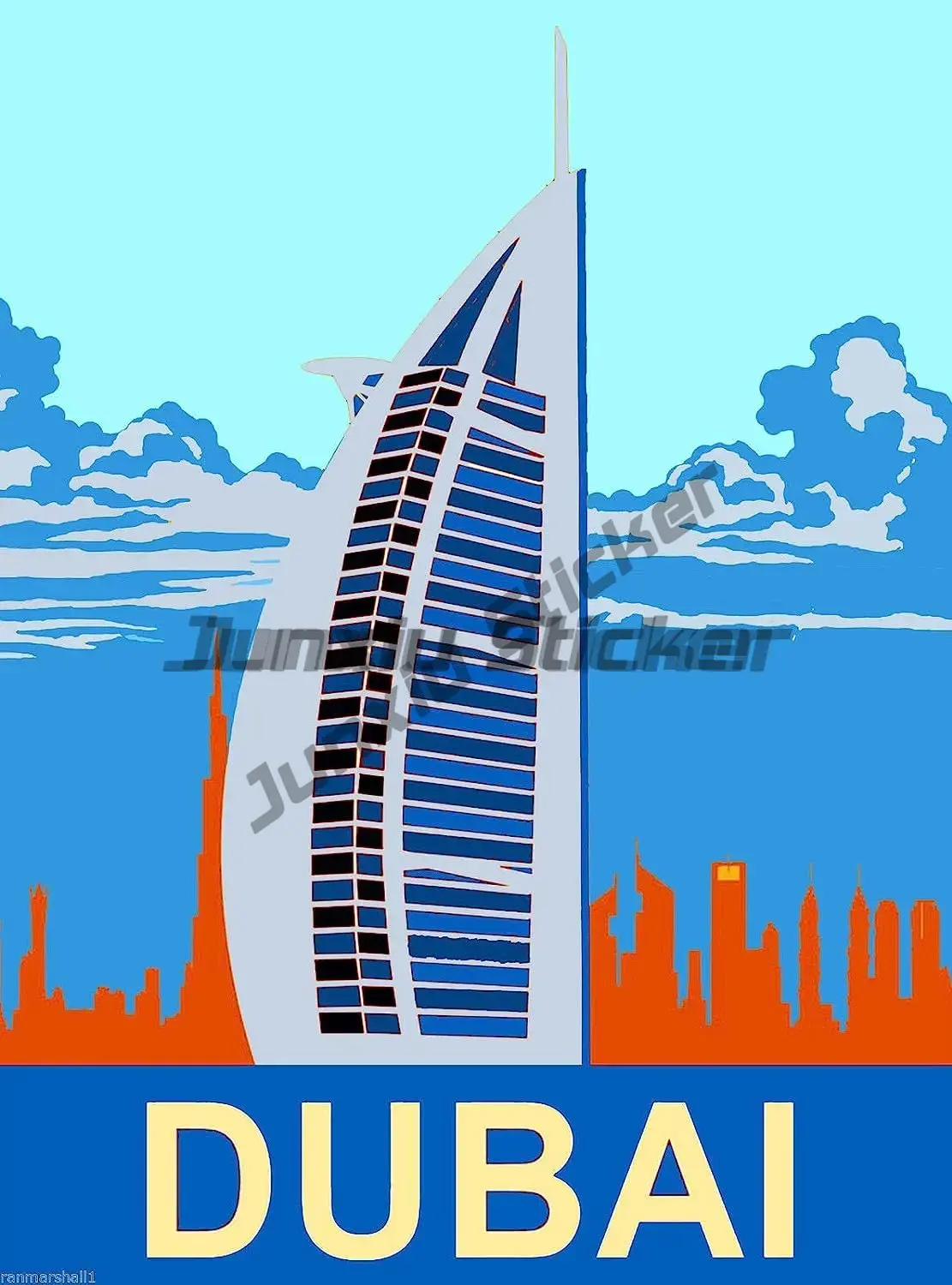 Car Accessories Dubai - UAE Dubai National Flag Car Stickers