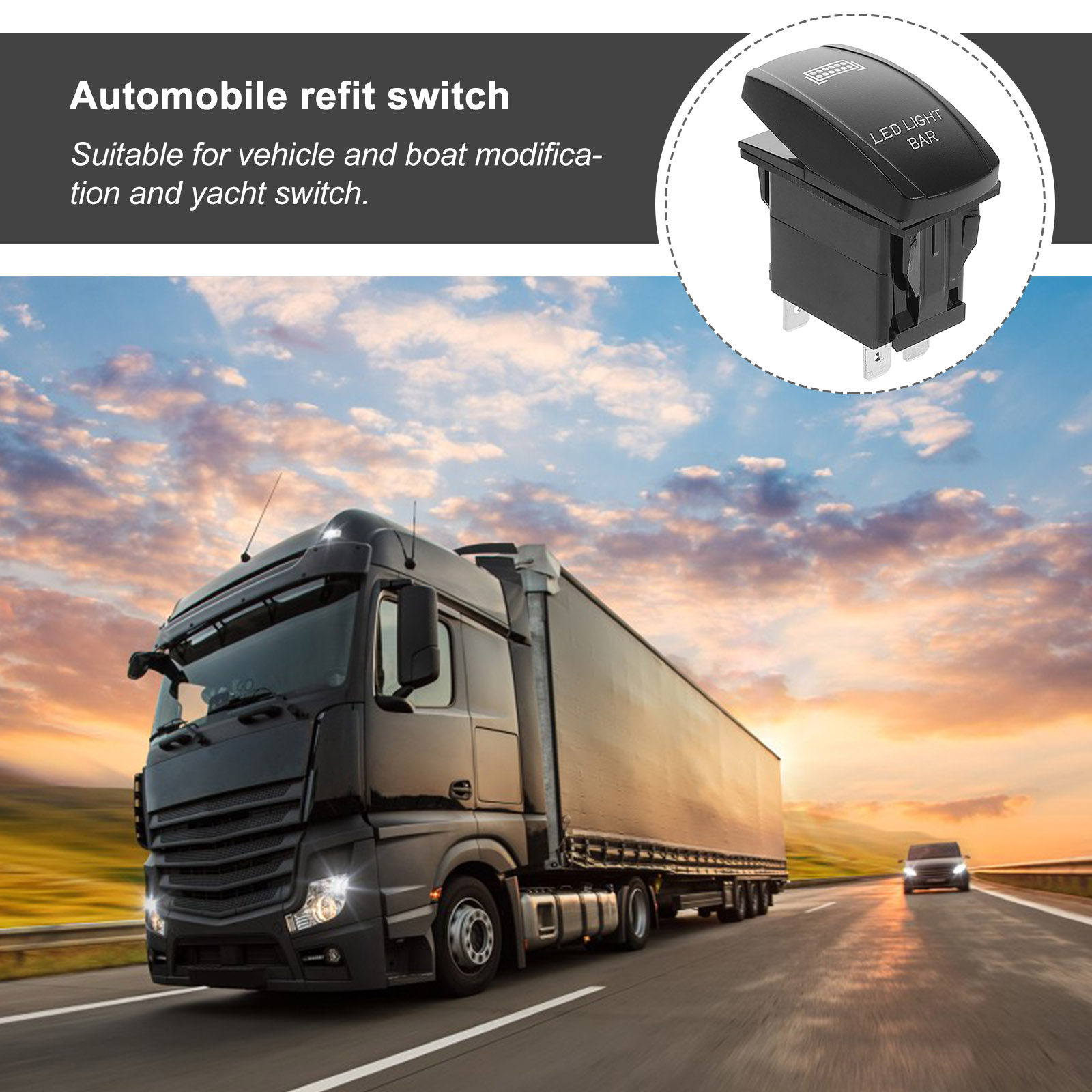 Car Accessories Light - Precision Crafted Waterproof Rocker for Car