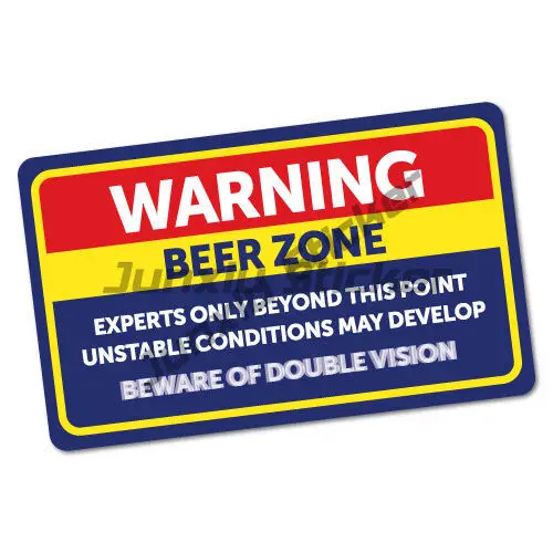 Warning Beer Zone Sticker and  - Car Accessories Zone 评论和价格