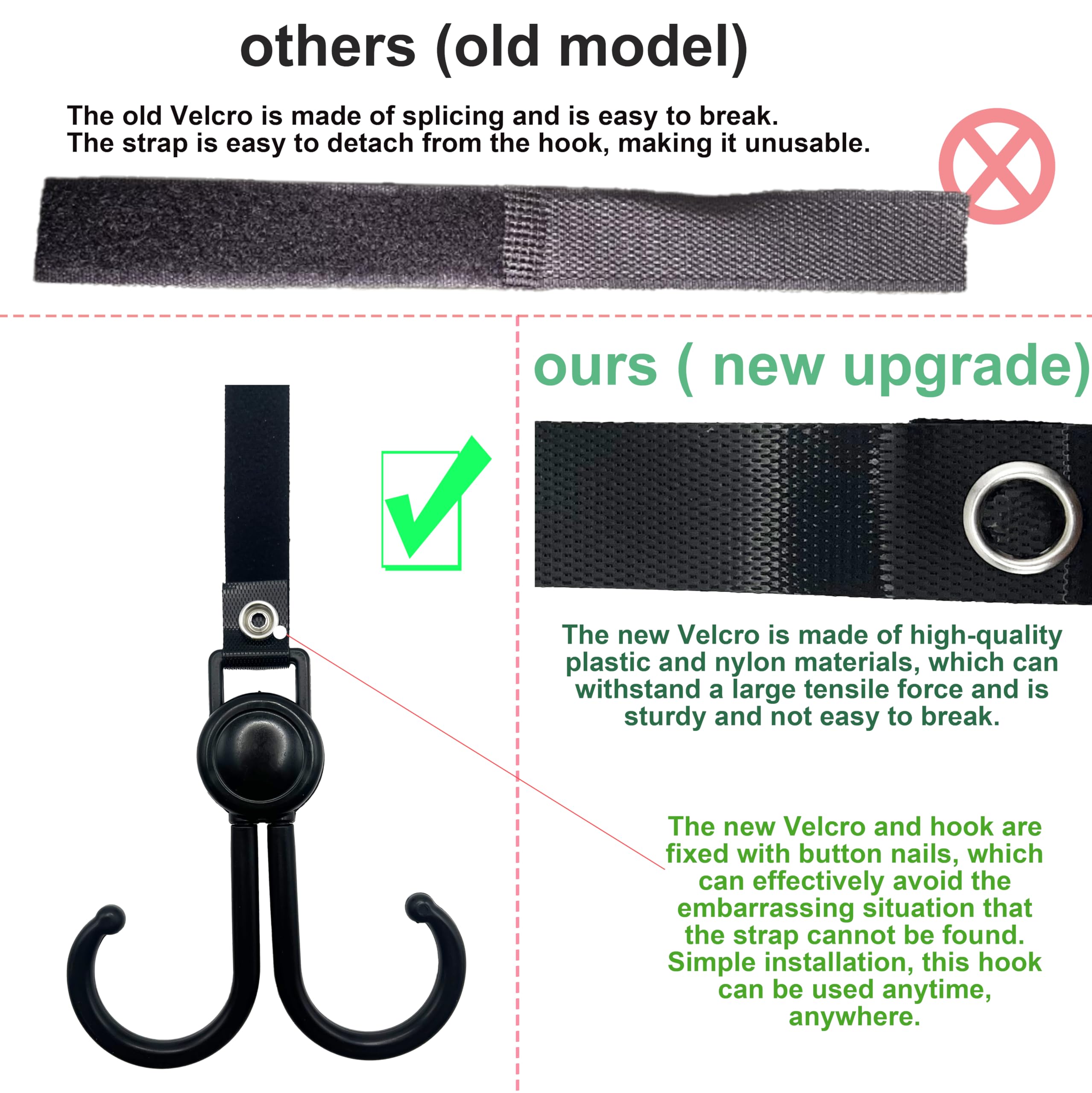 2PCS Hooks for Stroller Car Sh - Car Accessories For Baby 评论和价格