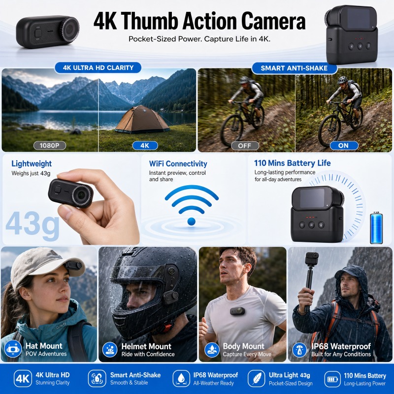 APEX Action 4K Camera  Mini PO - Car Accessories Online 评论和价格
