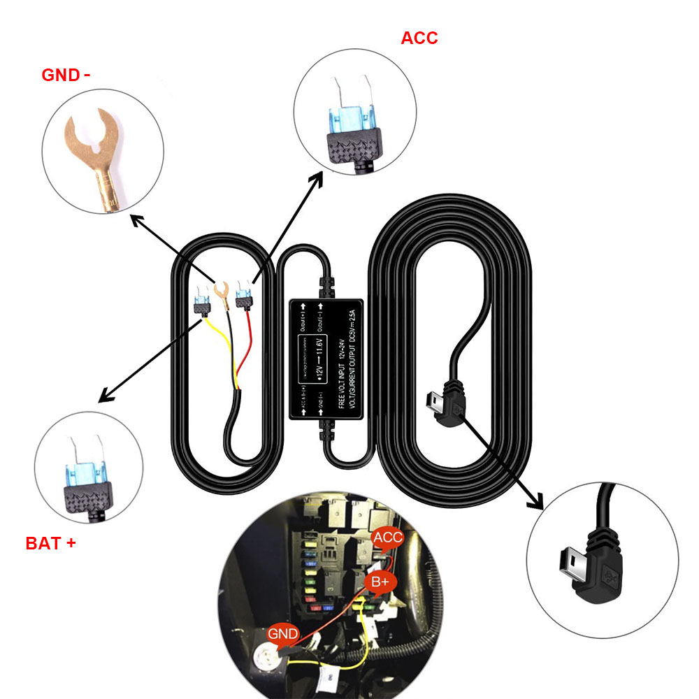HGDO Dash Cam Hard Wire Kit Mi - Car Accessories Online 评论和价格