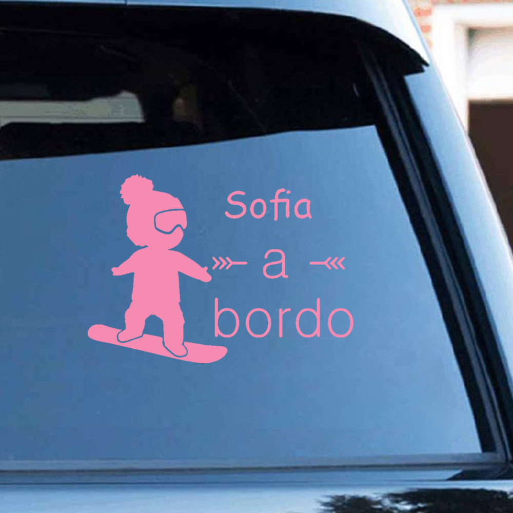 1pc Vinyl baby a bordo colorfu - Car Accessories For Baby 评论和价格