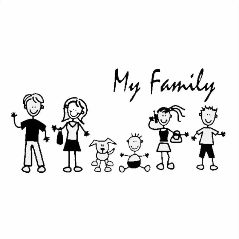 Car Sticker Family Stick Figur - Car Accessories For Baby 评论和价格