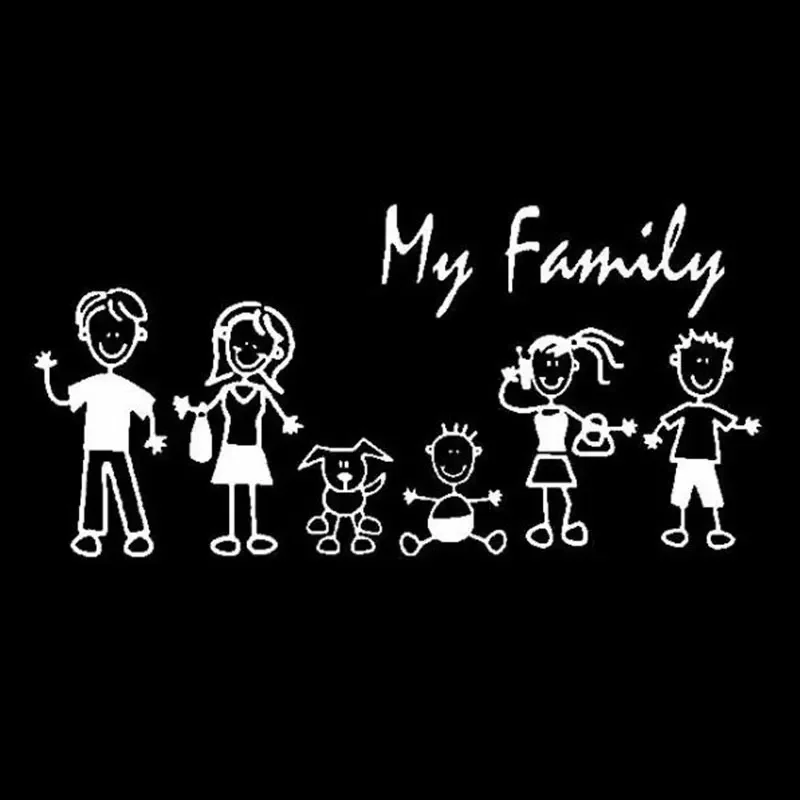 Car Sticker Family Stick Figur - Car Accessories For Baby 评论和价格