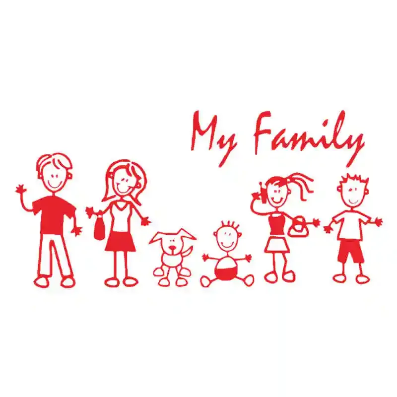 Car Sticker Family Stick Figur - Car Accessories For Baby 评论和价格