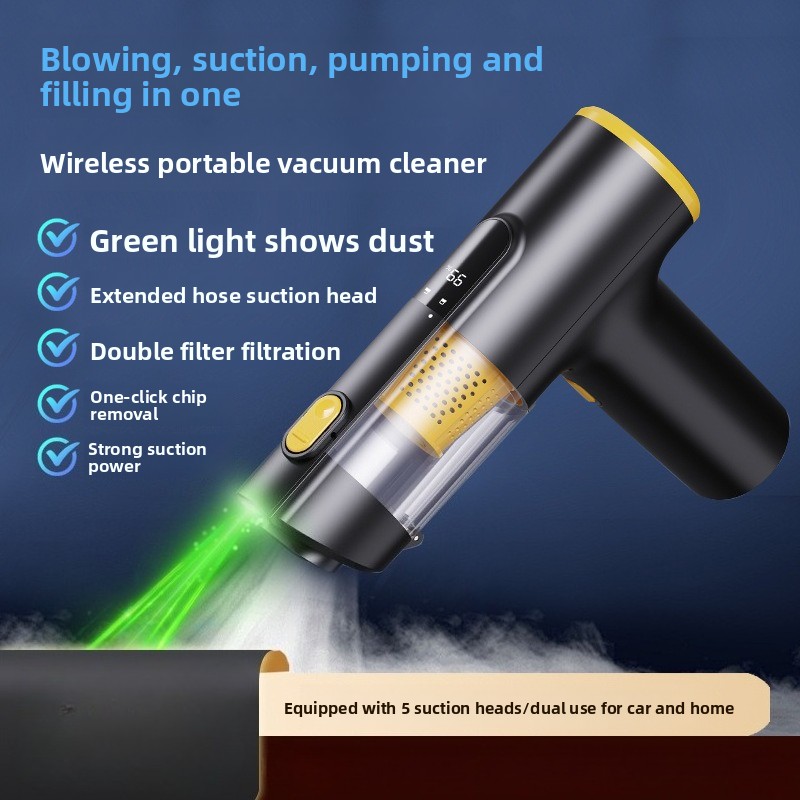 4 in 1 Green Light Car Vacuum  - Car Vacuum Cleaner 评论和价格